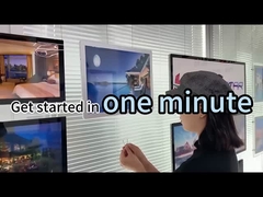 شاشة نافذة مرصعة على الحائط إضاءة مصباحية إطارات الصور مربع الكريستال مربع