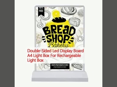 لوحة العرض المزدوجة الجانب A4 مربع الضوء للصندوق الضوئي القابل لإعادة الشحن