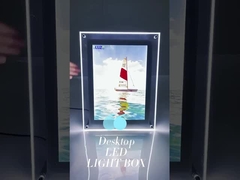 إطار صورة كريستالي واضح طاولة قائمة إضاءة قائمة a4 إطار LED