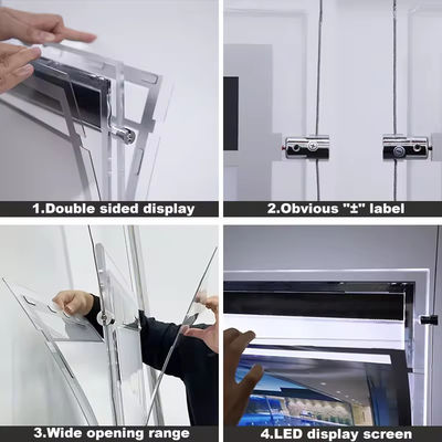 شراء 2835 صناديق الإضاءة ذات الشريط LED الإعلانية توفير الطاقة الكريستال LED صناديق الإضاءة العرض DC12V التصنيع عبر الإنترنت