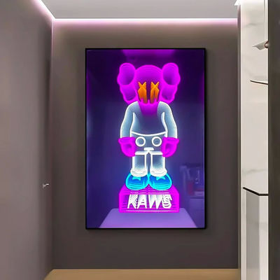 شراء مرآة ثلاثية الأبعاد العلامة النيونية تزيين الحفلات متعدد الألوان RGB Led Neon التصنيع عبر الإنترنت