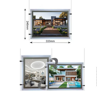 شراء العرض العرضي Ultra Slim A4 Light Box مضاءة خلفياً Acrylic Panel Display كريستال Light Box مع الجهد المدخل DC12V DC24V التصنيع عبر الإنترنت
