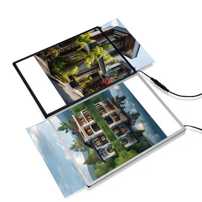 شراء حجم مخصص لوحة زجاجية إعلانية لوحة إطار LED A4 Light Box التصنيع عبر الإنترنت