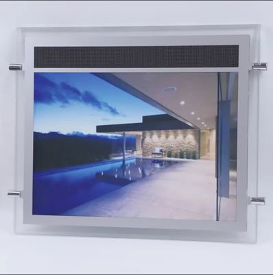 شراء A3 A4 صورة أكريليك إطار صورة LED عرض مربع الضوء علامة العقارات معلقة الإعلانات LED العرض التصنيع عبر الإنترنت