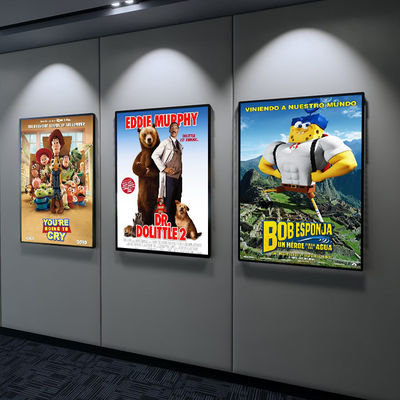 فيلم ملصق مربع ضوء إطار الألومنيوم ضئيل للغاية مربع ضوء إعلاني تجاري