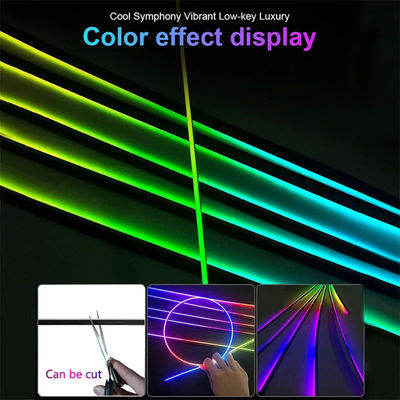 18 في 1 أوتو إضاءة محيطة ضوء شريط النيون الخارجي 96MHz RGB أضواء الغلاف الجوي للسيارة