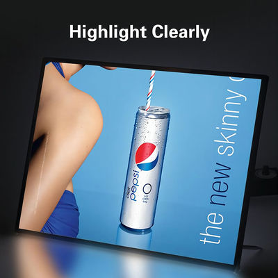 صندوق إضاءة LED زجاجي فائق النحافة مع دقة عالية وعمر افتراضي 80000 ساعة جهد الإدخال DC12V DC24V