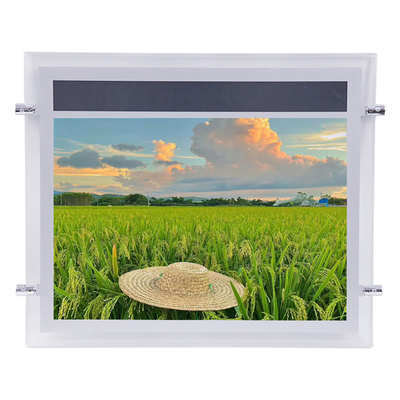 SMD LED كريستال ضوء مربع فضية الإعلانات صندوق النيون 2835 LED الشريط اللوحي