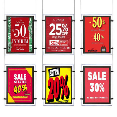 صندوق ضوء كريستال عالي الجودة مع إطارات الألومنيوم القوية، تصميم سهل الاستخدام، ومظهر عصري للإعلانات